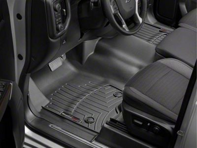 Weathertech DigitalFit Front Over the Hump Floor Liner; Black (20-24 Sierra 2500 HD Double Cab, Crew Cab)