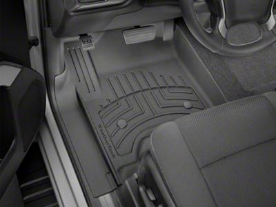 Weathertech Front Floor Liner HP; Black (15-19 Sierra 2500 HD Crew Cab)