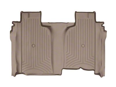 Weathertech DigitalFit Rear Floor Liner; Tan (20-25 Sierra 2500 HD Crew Cab w/ Front Bucket Seats & w/o Rear Underseat Storage)