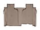 Weathertech DigitalFit Rear Floor Liner; Tan (20-24 Sierra 2500 HD Crew Cab w/ Front Bucket Seats & w/o Rear Underseat Storage)