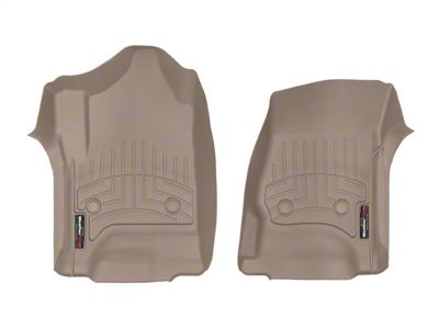 Weathertech DigitalFit Front Floor Liners; Tan (15-19 Sierra 2500 HD Double Cab, Crew Cab)