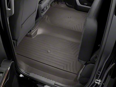 Weathertech DigitalFit Rear Floor Liner; Cocoa (20-25 Sierra 2500 HD Crew Cab w/ Front Bench Seat)