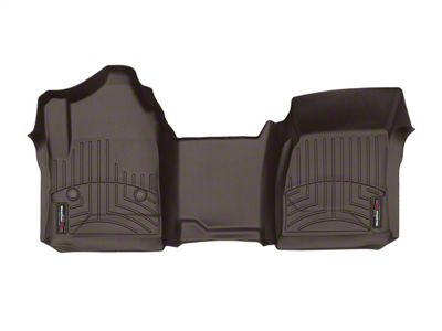 Weathertech DigitalFit Front Over the Hump Floor Liner; Cocoa (15-19 Sierra 2500 HD Regular Cab)