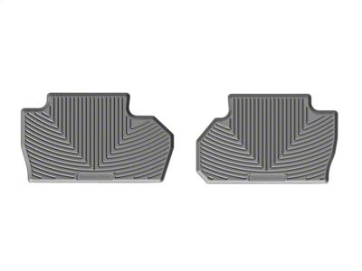 Weathertech All-Weather Rear Rubber Floor Mats; Gray (15-19 Sierra 2500 HD Double Cab)