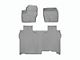 Weathertech Front and Rear Floor Liner HP; Gray (20-24 Sierra 2500 HD Crew Cab w/ Front Bench Seat & w/o Rear Underseat Storage)