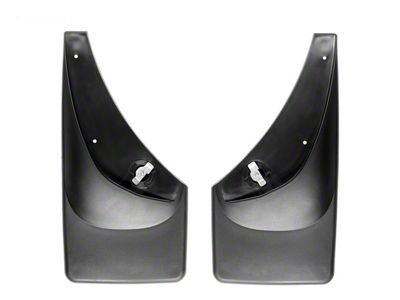 Weathertech No-Drill Mud Flaps; Rear; Black (01-06 Sierra 2500 HD w/o OE Fender Flares)