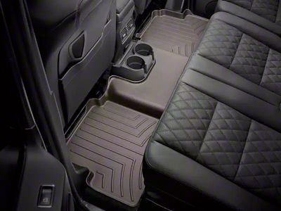 Weathertech Rear Floor Liner HP; Cocoa (20-24 Sierra 2500 HD Double Cab w/ Front Bench Seat & w/o Rear Underseat Storage)