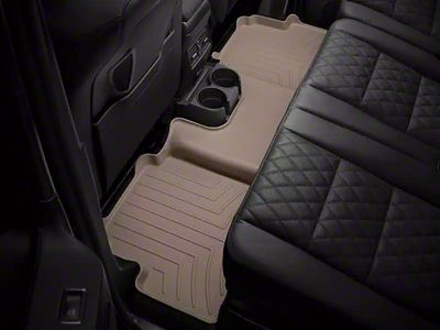 Weathertech Rear Floor Liner HP; Tan (20-24 Sierra 2500 HD Crew Cab w/ Front Bucket Seat & Rear Underseat Storage)