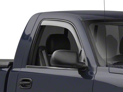 Weathertech Side Window Deflectors; Front; Dark Smoke (01-06 Sierra 2500 HD)