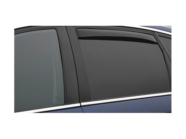 Weathertech Side Window Deflectors; Rear; Dark Smoke (20-24 Sierra 2500 HD Double Cab)