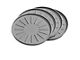 Weathertech 4-Inch Round Coaster Set; Grey