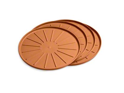 Weathertech 6-Inch Round Coaster Set; Terracotta