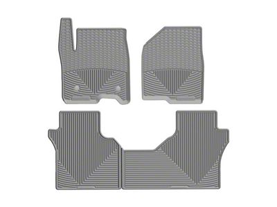 Weathertech All-Weather Front and Rear Rubber Floor Mats; Gray (20-24 Sierra 3500 HD Double Cab)