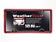 Weathertech ClearCover License Plate Frame; Red/Black (Universal; Some Adaptation May Be Required)