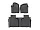 Weathertech DigitalFit Front and Rear Floor Liners; Black (20-24 Sierra 3500 HD Crew Cab w/ Front Bucket Seats & Rear Underseat Storage)