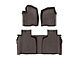 Weathertech DigitalFit Front and Rear Floor Liners; Cocoa (20-24 Sierra 3500 HD Crew Cab w/ Front Bucket Seats & Rear Underseat Storage)