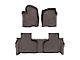 Weathertech DigitalFit Front and Rear Floor Liners; Cocoa (20-24 Sierra 3500 HD Double Cab w/ Front Bench Seat & Rear Underseat Storage)