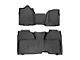 Weathertech DigitalFit Front and Rear Floor Liners for Vinyl Floors; Black (15-19 Sierra 3500 HD Crew Cab w/o PTO Kit)