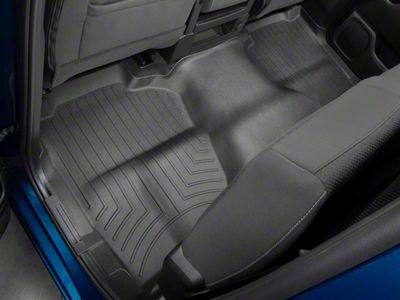 Weathertech DigitalFit Rear Floor Liner; Black (20-24 Sierra 3500 HD Double Cab w/ Front Bench Seat & w/o Rear Underseat Storage)