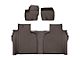 Weathertech Front and Rear Floor Liner HP; Cocoa (20-24 Sierra 3500 HD Crew Cab w/ Front Bucket Seats & Rear Underseat Storage)