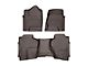 Weathertech Front and Rear Floor Liner HP; Cocoa (15-19 Sierra 3500 HD Crew Cab w/o PTO Kit)