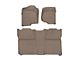 Weathertech Front and Rear Floor Liner HP; Tan (07-14 Sierra 3500 HD Crew Cab w/o Floor Shifter)