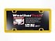 Weathertech ClearCover License Plate Frame; Golden Yellow (Universal; Some Adaptation May Be Required)