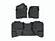 Weathertech DigitalFit Front and Rear Floor Liners; Black (07-13 Silverado 1500 Extended Cab w/ Floor Shifter)