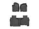 Weathertech DigitalFit Front and Rear Floor Liners; Black (19-24 Silverado 1500 Double Cab w/ Front Bucket Seats & w/o Rear Underseat Storage)