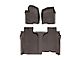 Weathertech DigitalFit Front and Rear Floor Liners; Cocoa (19-24 Silverado 1500 Crew Cab w/ Front Bench Seat & w/o Rear Underseat Storage)