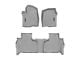 Weathertech DigitalFit Front and Rear Floor Liners; Gray (19-24 Silverado 1500 Double Cab w/ Front Bucket Seats & Rear Underseat Storage)