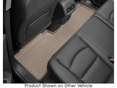 Weathertech DigitalFit Rear Floor Liner; Tan (19-24 Silverado 1500 Double Cab w/ Front Buckets Seats)