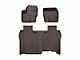 Weathertech Front and Rear Floor Liner HP; Cocoa (19-24 Silverado 1500 Crew Cab w/ Front Bench Seat & w/o Rear Underseat Storage)