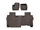 Weathertech Front and Rear Floor Liner HP; Cocoa (19-24 Silverado 1500 Double Cab w/ Front Bench Seats & w/o Rear Underseat Storage)