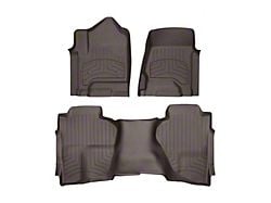 Weathertech Front and Rear Floor Liner HP; Cocoa (14-18 Silverado 1500 Crew Cab)