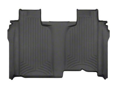 Weathertech Rear Floor Liner HP; Black (19-24 Silverado 1500 Crew Cab w/ Front Bench Seat & w/o Rear Underseat Storage)