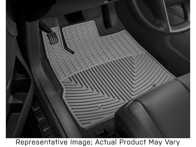 Weathertech All-Weather Front Rubber Floor Mats; Gray (20-24 Silverado 2500 HD)