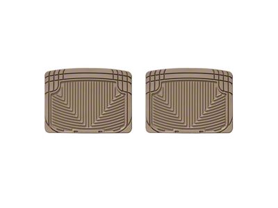 Weathertech All-Weather Rear Rubber Floor Mats; Tan (01-06 Silverado 2500 HD Extended Cab, Crew Cab)