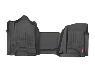 Weathertech DigitalFit Front Over the Hump Floor Liner for Vinyl Floors; Black (15-19 Silverado 2500 HD Crew Cab)