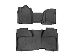 Weathertech DigitalFit Front and Rear Floor Liners for Vinyl Floors; Black (15-19 Silverado 2500 HD Crew Cab w/o PTO Kit)