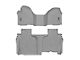 Weathertech DigitalFit Front Over the Hump and Rear Floor Liners; Gray (20-24 Silverado 2500 HD Double Cab w/ Front Bench Seat & w/o Rear Underseat Storage)