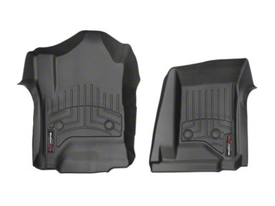 Weathertech DigitalFit Front Floor Liners for Vinyl Floors; Black (15-19 Silverado 2500 HD Crew Cab)