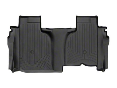 Weathertech DigitalFit Rear Floor Liner for Vinyl Floors; Black (20-24 Silverado 2500 HD Double Cab w/ Front Bench Seat & w/o Rear Underseat Storage)