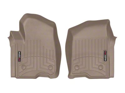 Weathertech DigitalFit Front Floor Liners; Tan (20-25 Silverado 2500 HD Double Cab, Crew Cab)