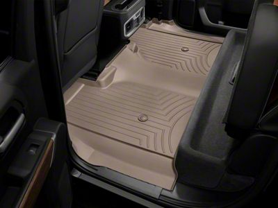 Weathertech DigitalFit Rear Floor Liner; Tan (20-25 Silverado 2500 HD Crew Cab w/ Front Bucket Seats & Rear Underseat Storage)