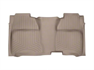 Weathertech DigitalFit Rear Floor Liner with Underseat Coverage; Tan (15-19 Silverado 2500 HD Crew Cab)