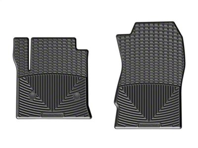 Weathertech All-Weather Front Rubber Floor Mats; Black (15-19 Silverado 2500 HD Double Cab Crew Cab)