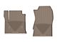 Weathertech All-Weather Front Rubber Floor Mats; Tan (15-19 Silverado 2500 HD Double Cab Crew Cab)