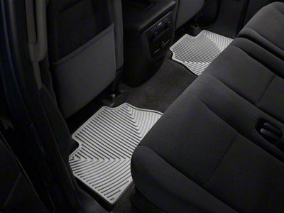 Weathertech All-Weather Rear Rubber Floor Mats; Gray (07-14 Silverado 2500 HD Extended Cab, Crew Cab)