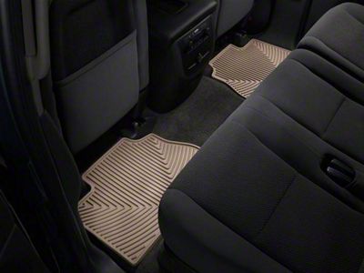 Weathertech All-Weather Rear Rubber Floor Mats; Tan (07-14 Silverado 2500 HD Extended Cab, Crew Cab)